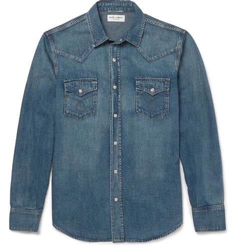 ysl shirt heren|ysl denim shirt.